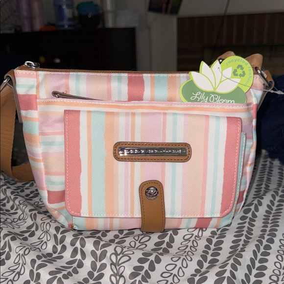 Lily Bloom Handbags - Lily Bloom Colorful Striped Crossbody Bag